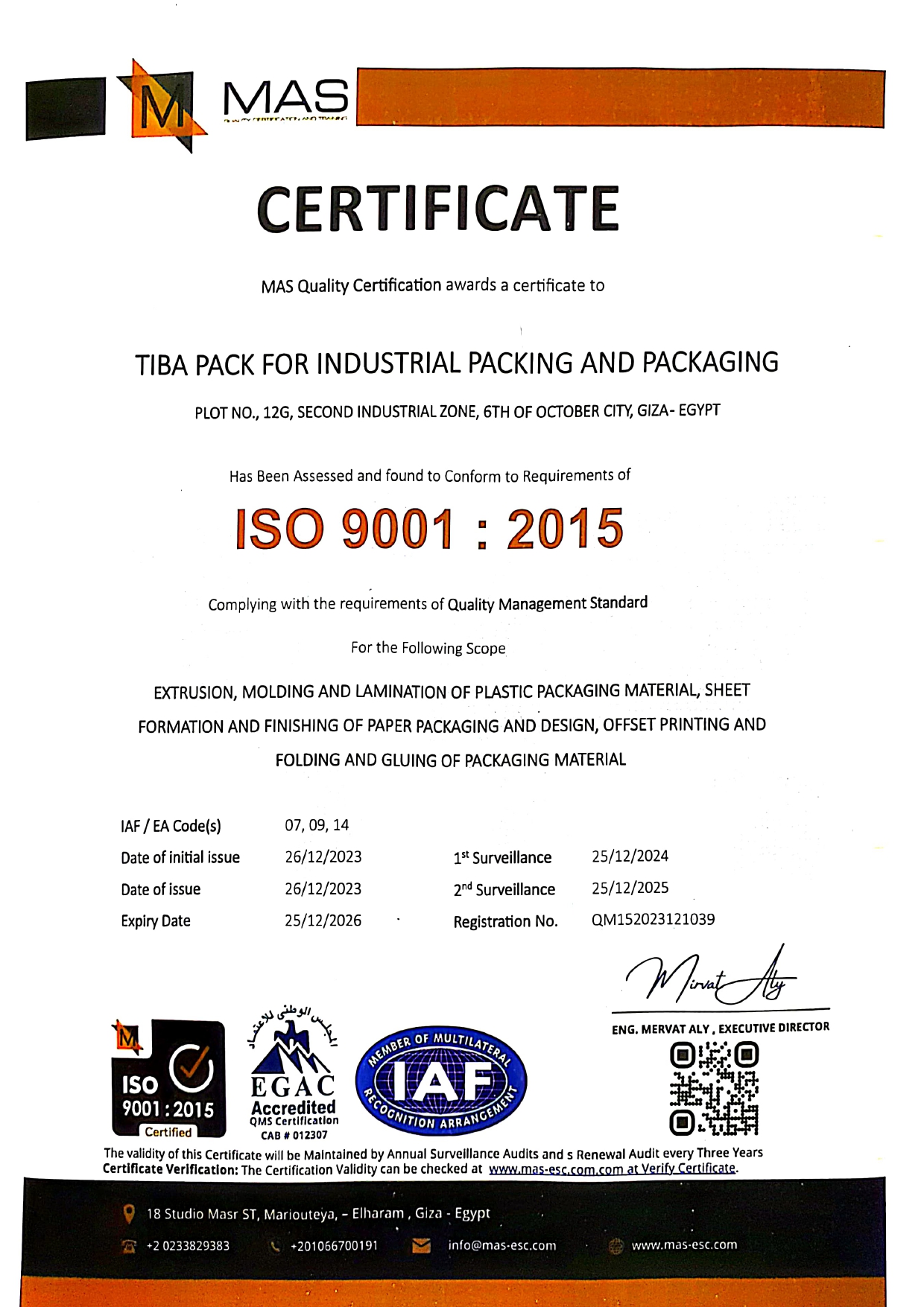 ISO Certificate 4
